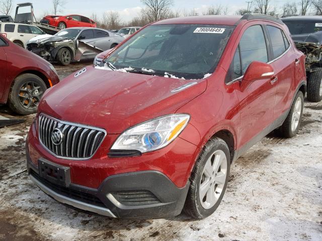 KL4CJASB1GB675752 - 2016 BUICK ENCORE RED photo 2