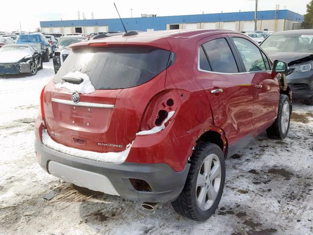 KL4CJASB1GB675752 - 2016 BUICK ENCORE RED photo 4