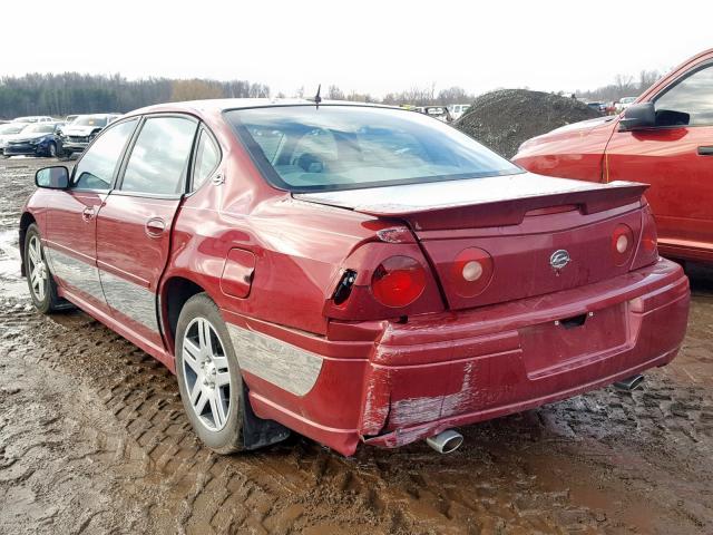 2G1WP521059306095 - 2005 CHEVROLET IMPALA SS MAROON photo 3