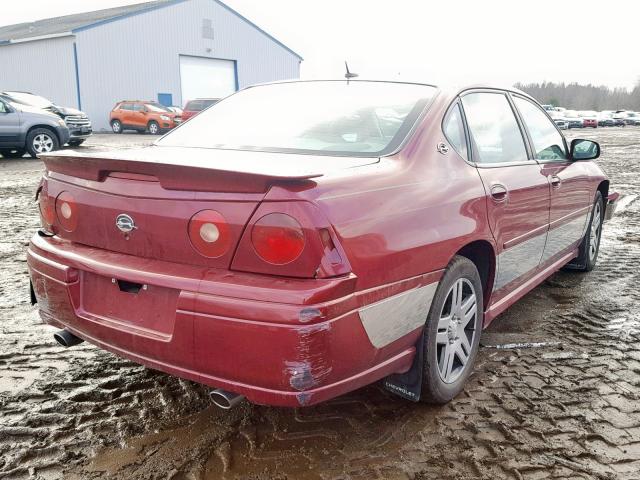 2G1WP521059306095 - 2005 CHEVROLET IMPALA SS MAROON photo 4