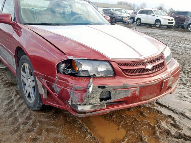 2G1WP521059306095 - 2005 CHEVROLET IMPALA SS MAROON photo 9