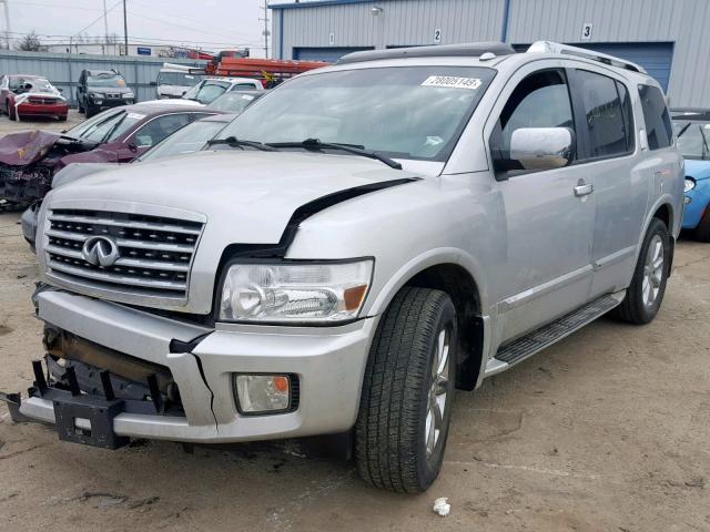 5N3AA08C38N908766 - 2008 INFINITI QX56 GRAY photo 2