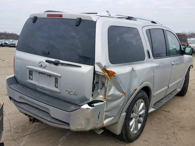 5N3AA08C38N908766 - 2008 INFINITI QX56 GRAY photo 4