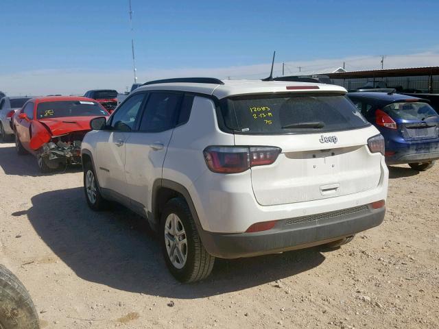 3C4NJCABXJT287310 - 2018 JEEP COMPASS SP WHITE photo 3