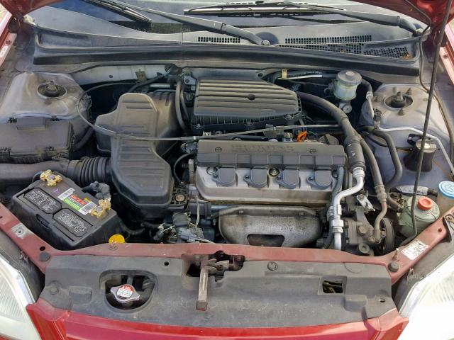 2HGES16231H594340 - 2001 HONDA CIVIC DX RED photo 7