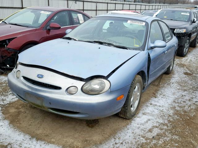 1FALP52U1VG218264 - 1997 FORD TAURUS GL BLUE photo 2