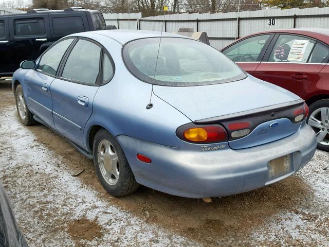 1FALP52U1VG218264 - 1997 FORD TAURUS GL BLUE photo 3