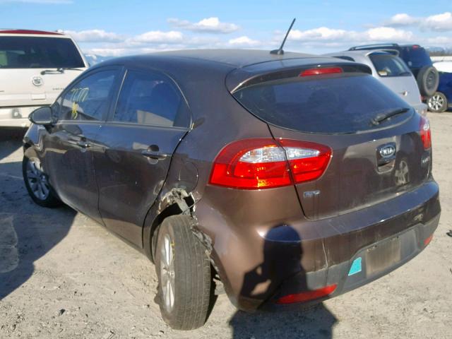 KNADN5A32D6096562 - 2013 KIA RIO EX BROWN photo 3