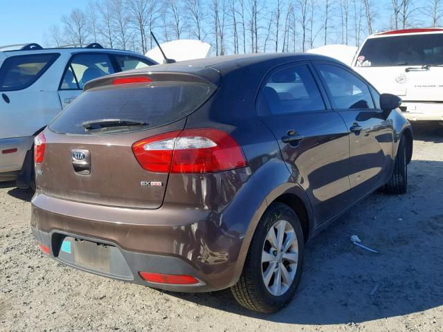 KNADN5A32D6096562 - 2013 KIA RIO EX BROWN photo 4