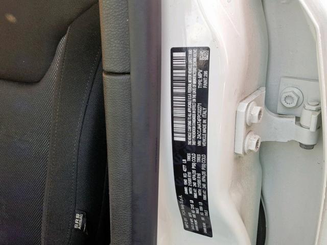 ZACCJAAT4FPC02271 - 2015 JEEP RENEGADE S თეთრი ფოტო 10