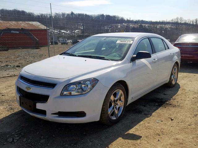 1G1ZA5EB0AF104636 - 2010 CHEVROLET MALIBU LS WHITE photo 2