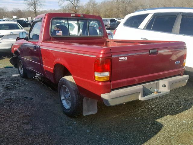 1FTCR10A1RUD14019 - 1994 FORD RANGER RED photo 3