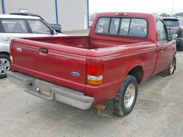 1FTCR10A1RUD14019 - 1994 FORD RANGER RED photo 4