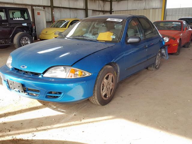 1G1JF5242Y7316625 - 2000 CHEVROLET CAVALIER L TEAL photo 2