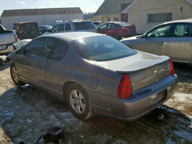 2G1WJ15K579145566 - 2007 CHEVROLET MONTE CARL GRAY photo 3