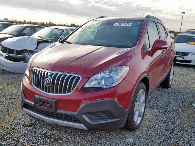 KL4CJASB0GB658862 - 2016 BUICK ENCORE RED photo 2