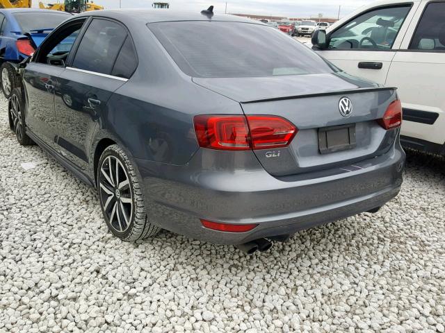 3VW4S7AJ4DM297866 - 2013 VOLKSWAGEN JETTA GLI GRAY photo 3