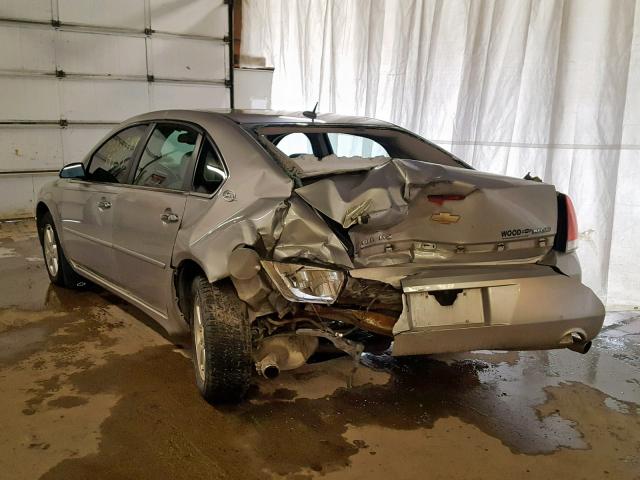 2G1WU583089204625 - 2008 CHEVROLET IMPALA LTZ SILVER photo 3