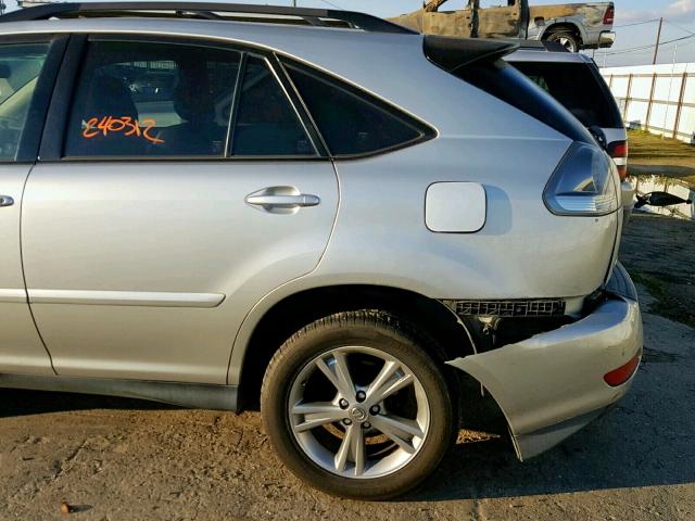 JTJHW31U360028630 - 2006 LEXUS RX 400 SILVER photo 9