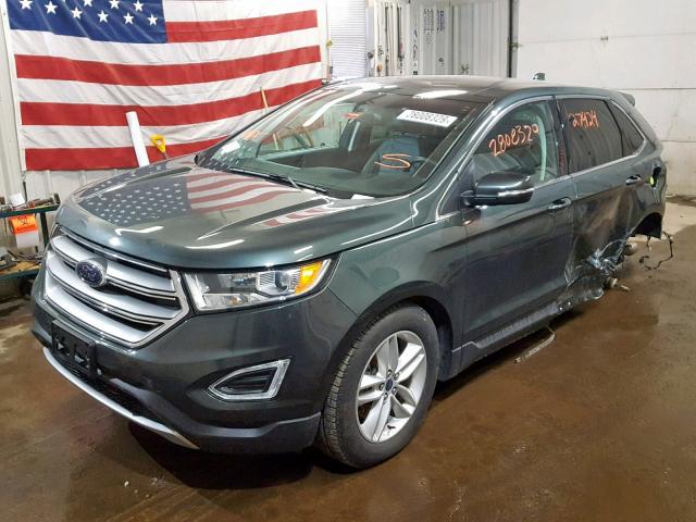 2FMTK4J98FBC40699 - 2015 FORD EDGE SEL BLACK photo 2