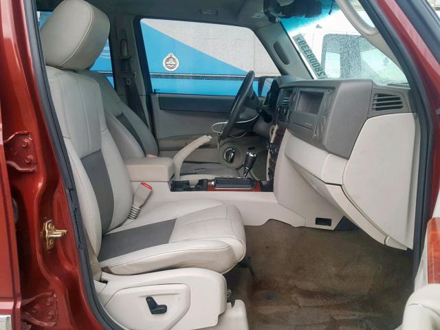 1J8HH58N36C369315 - 2006 JEEP COMMANDER ბურგუნდია ფოტო 5