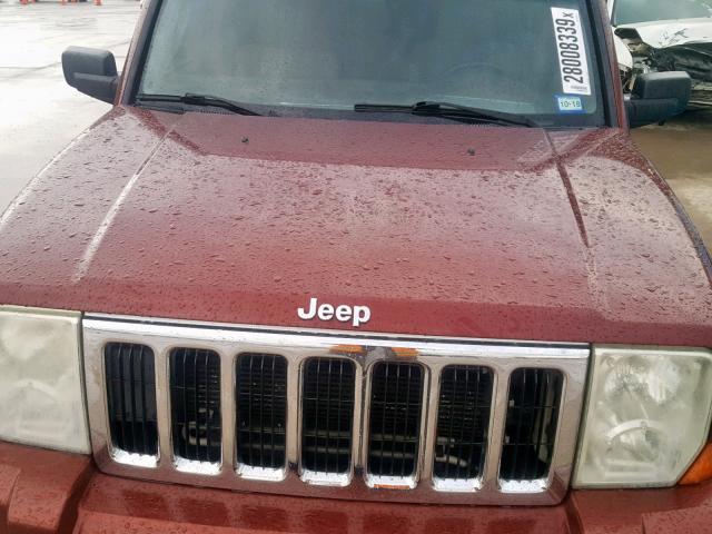 1J8HH58N36C369315 - 2006 JEEP COMMANDER ბურგუნდია ფოტო 7