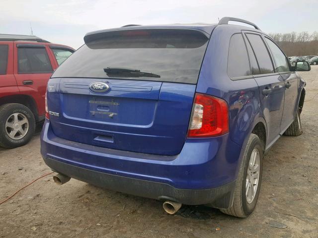 2FMDK3GC1DBA73049 - 2013 FORD EDGE SE BLUE photo 4