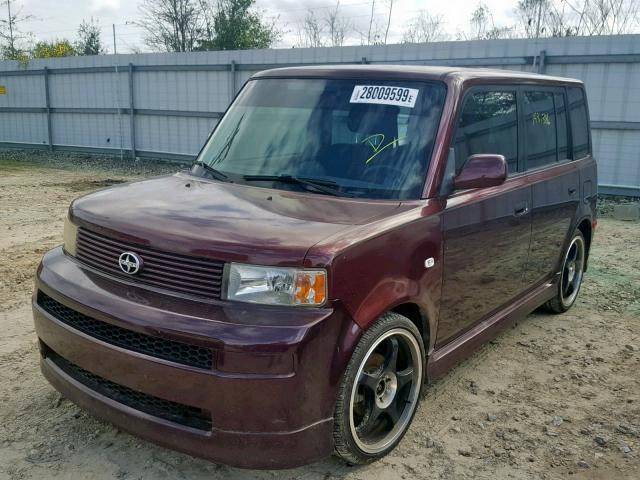 JTLKT324650185362 - 2005 TOYOTA SCION XB BURGUNDY photo 2
