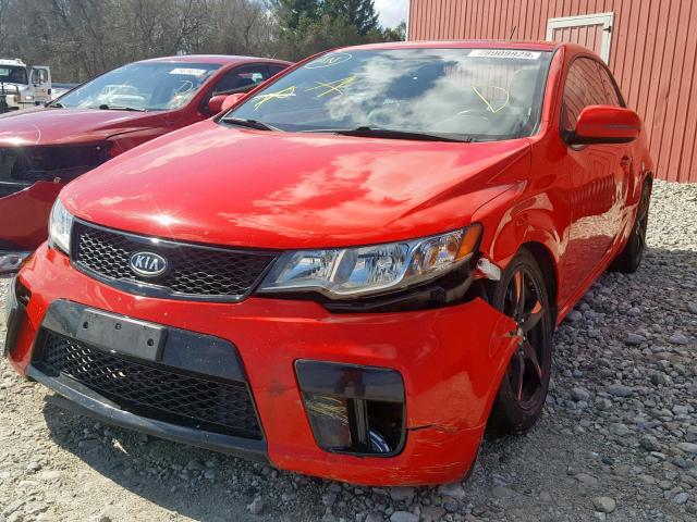 KNAFW6A30D5685319 - 2013 KIA FORTE SX RED photo 2