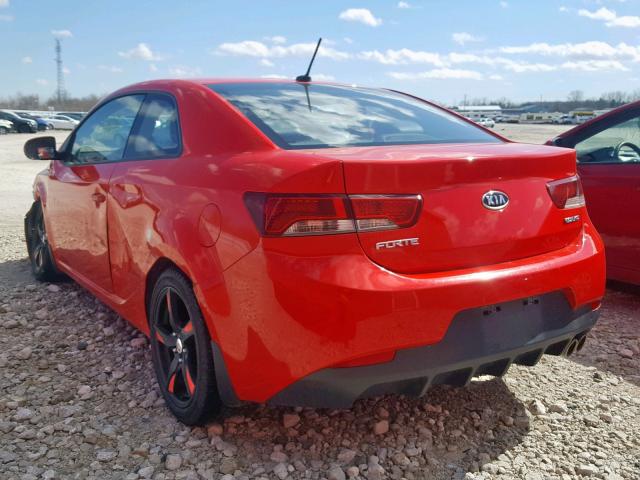 KNAFW6A30D5685319 - 2013 KIA FORTE SX RED photo 3