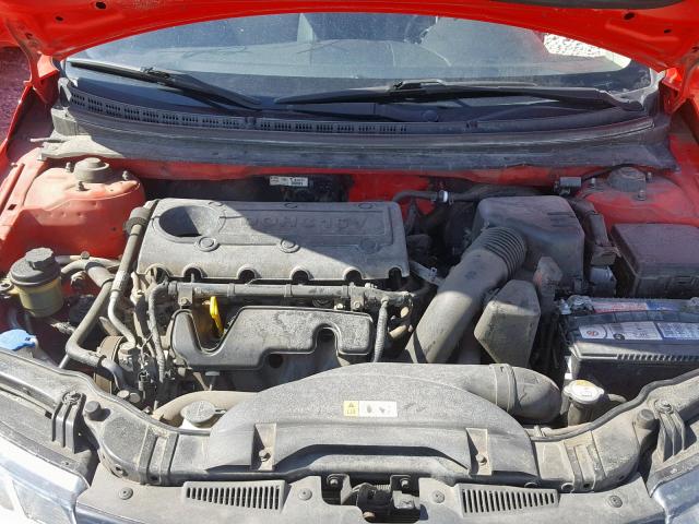 KNAFW6A30D5685319 - 2013 KIA FORTE SX RED photo 7