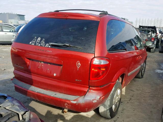 1D4GP45R97B215967 - 2007 DODGE CARAVAN SX MAROON photo 4