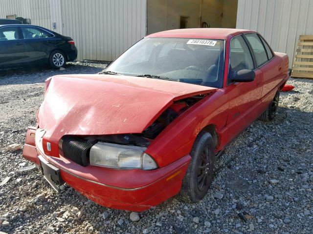 1G3NL5532RM019619 - 1994 OLDSMOBILE ACHIEVA S RED photo 2