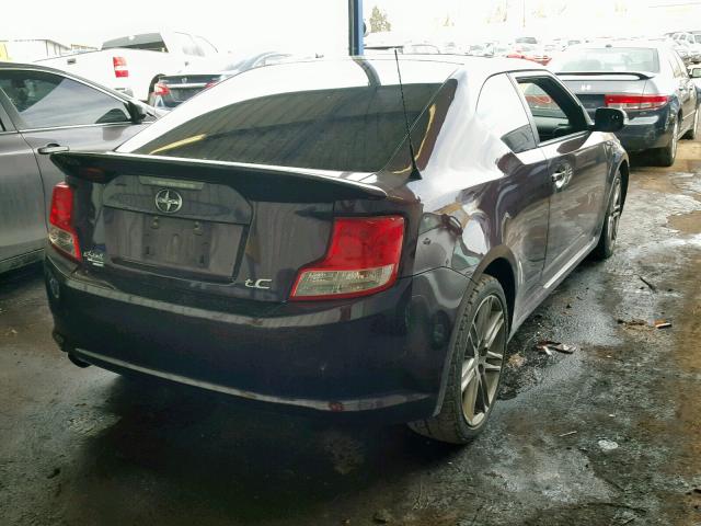 JTKJF5C75C3033726 - 2012 TOYOTA SCION TC მუქწითელი ფოტო 4