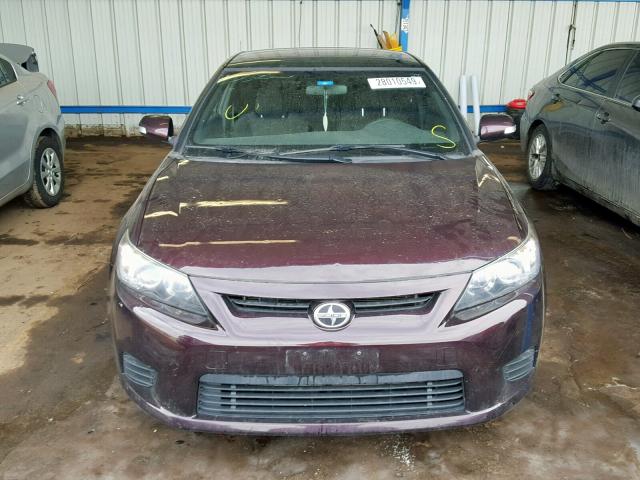 JTKJF5C75C3033726 - 2012 TOYOTA SCION TC მუქწითელი ფოტო 9