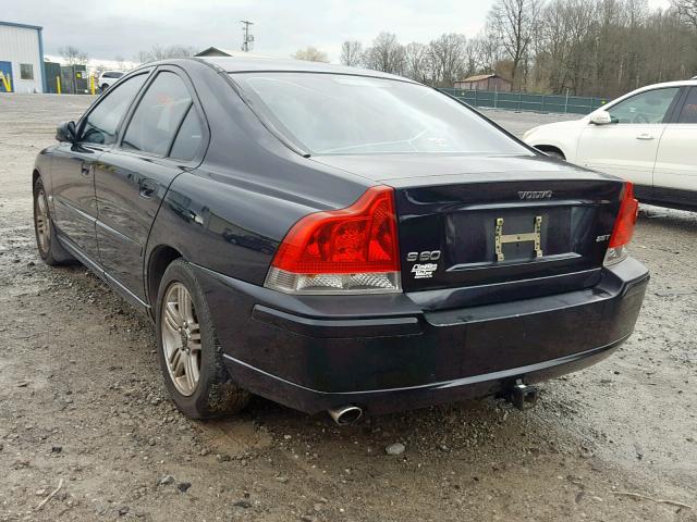 YV1RS592852430027 - 2005 VOLVO S60 2.5T BLACK photo 3