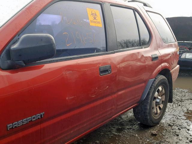 4S6CM58W5X4405106 - 1999 HONDA PASSPORT E 红色 照片 9