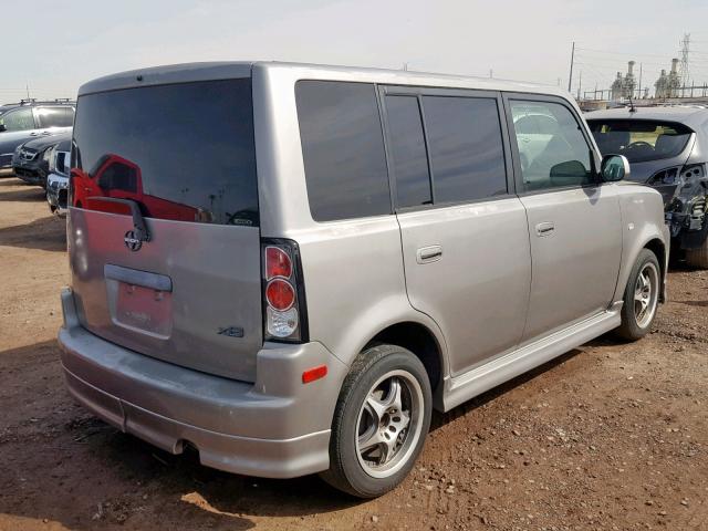 JTLKT324150219143 - 2005 TOYOTA SCION XB GRAY photo 4