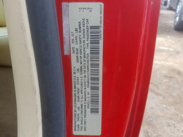 3VWRG31C58M506765 - 2008 VOLKSWAGEN NEW BEETLE Rot Foto 10