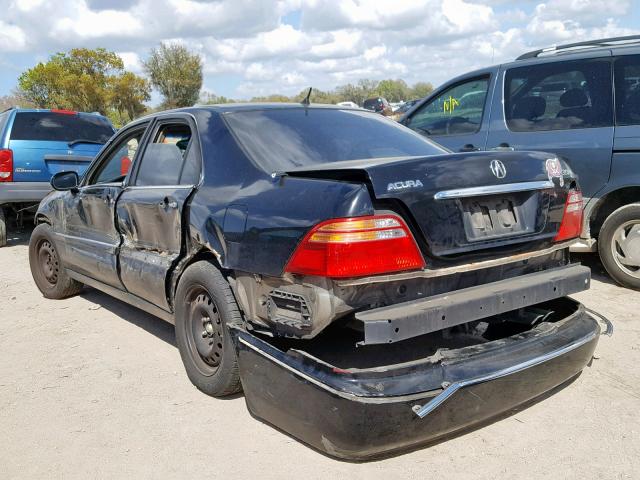 JH4KA96592C001998 - 2002 ACURA 3.5RL BLACK photo 3