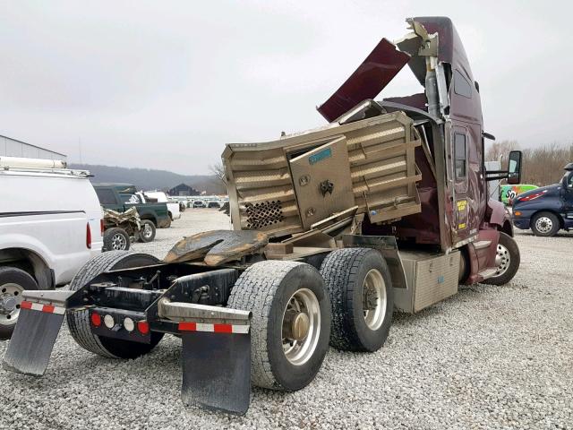 1XKYD49X5FJ435764 - 2015 KENWORTH CONSTRUCTI BURGUNDY photo 4