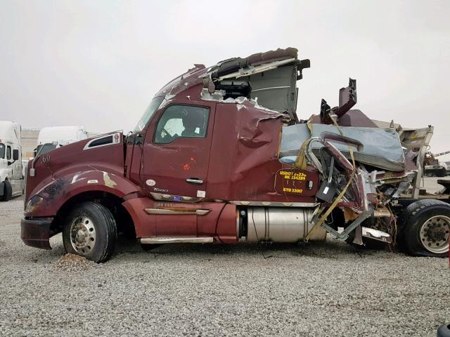 1XKYD49X5FJ435764 - 2015 KENWORTH CONSTRUCTI BURGUNDY photo 9