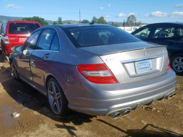 WDDGF7HB2AF389739 - 2010 MERCEDES-BENZ C 63 AMG GRAY photo 3