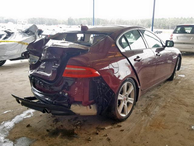 SAJAD4BG5HA965051 - 2017 JAGUAR XE PREMIUM MAROON photo 4