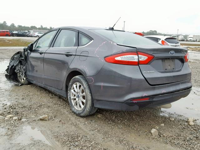 3FA6P0G70GR133057 - 2016 FORD FUSION S GRAY photo 3