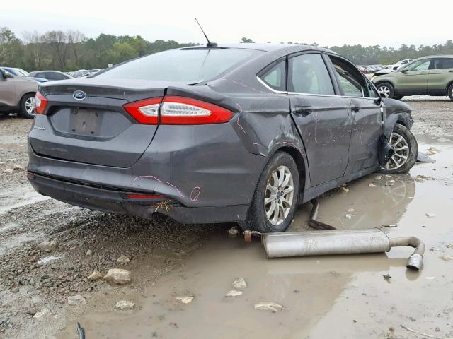 3FA6P0G70GR133057 - 2016 FORD FUSION S GRAY photo 4