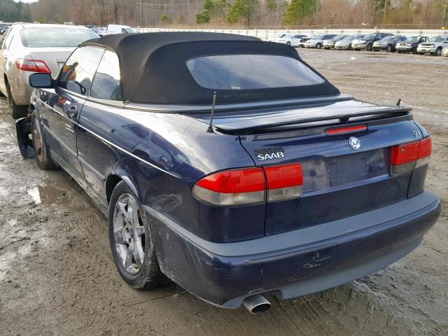 YS3DF78K137011382 - 2003 SAAB 9-3 SE BLUE photo 3