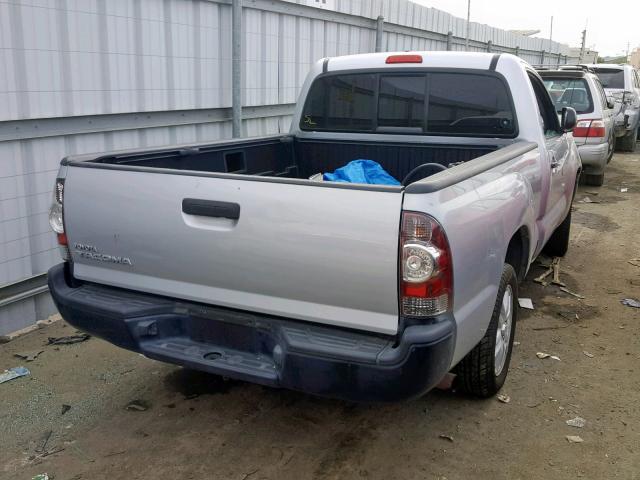 5TFNX4CN4BX002702 - 2011 TOYOTA TACOMA SILVER photo 4