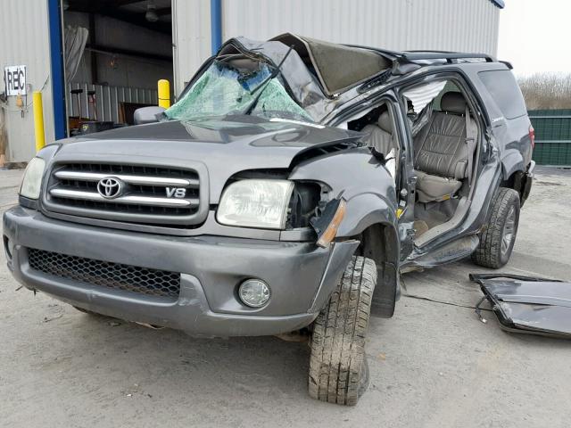 5TDBT48A84S217853 - 2004 TOYOTA SEQUOIA LI GRAY photo 2