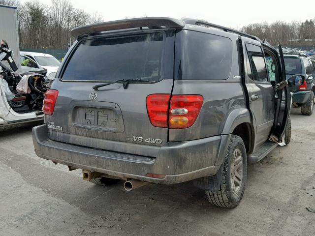 5TDBT48A84S217853 - 2004 TOYOTA SEQUOIA LI GRAY photo 4